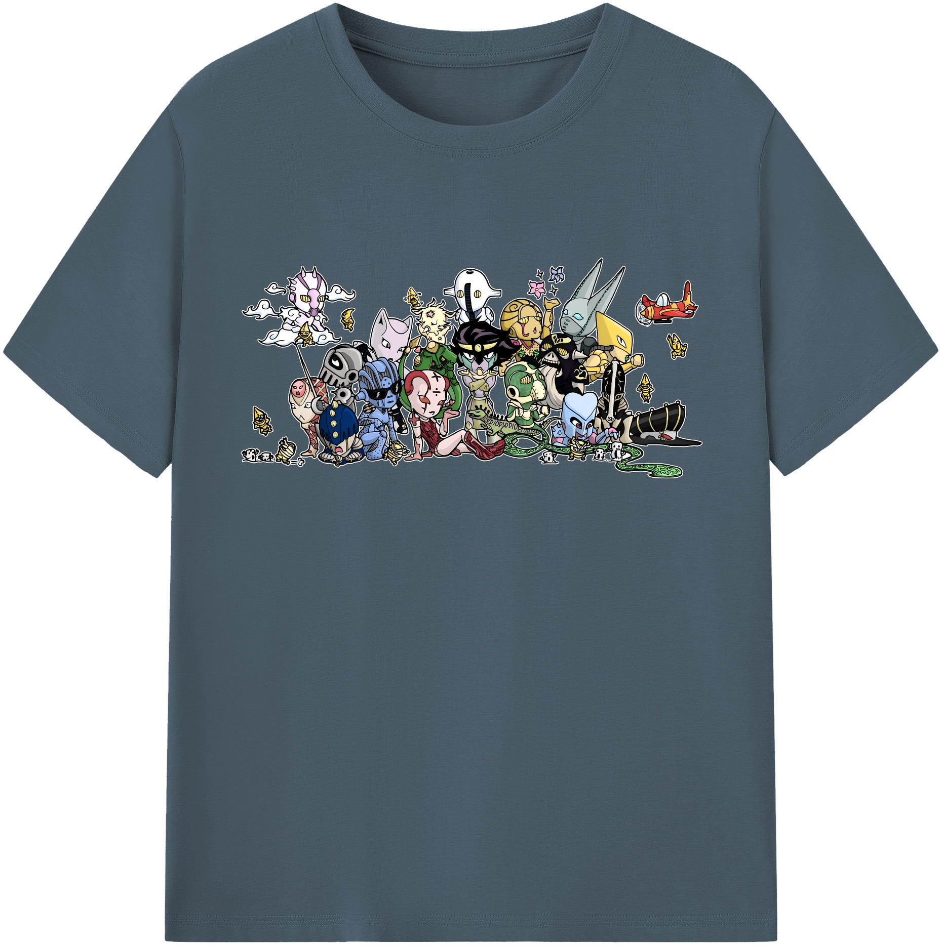 （画像用） ジョジョの奇妙な冒険 JoJo's Bizarre Adventure 綿100％半袖Tシャツ（フロントプリント）